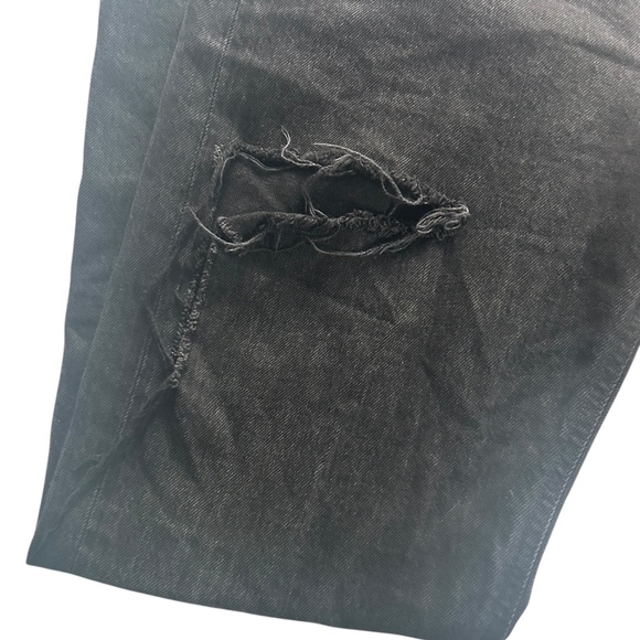 AGOLDE Black 90s Jeans – Straight Leg – Distressed / Palm-Sized Rip – Women’s 25 - Picture 3 of 6